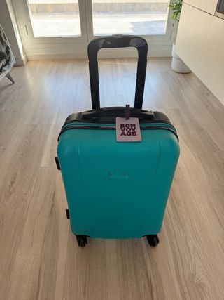 Maleta de cabina azul turquesa 45x35x18