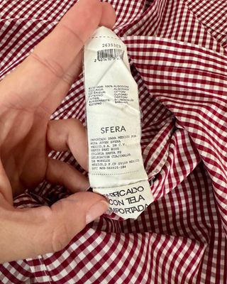 Camisa cuadros Sfera talla L