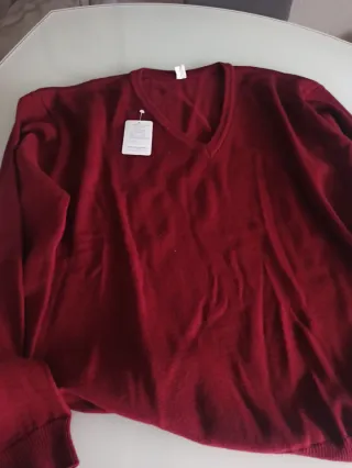 Jersey pico hombre CERDAN granate