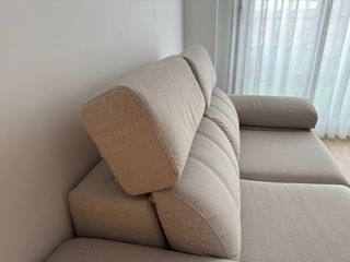 Sofá cómodo de tela lavable, tacto suave