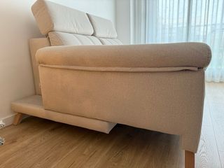 Sofá cómodo de tela lavable, tacto suave