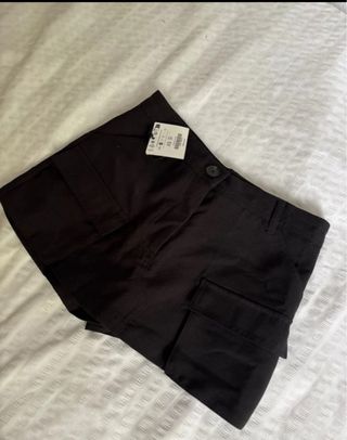 Falda pantalón Bershka negra talla 34