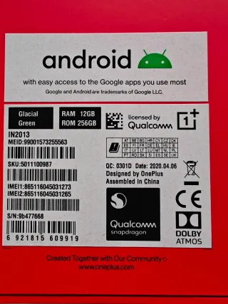 OnePlus 8 256GB 12GB RAM Verde Glaciar