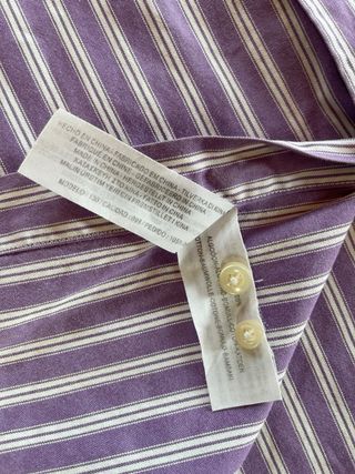 Camisa Massimo Dutti Rayas Morado/Blanco Talla XL