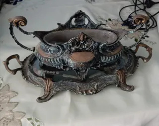 Ensaladera antigua de bronce