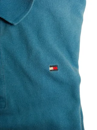 Polo Manga Corta Tommy Hilfiger Talla L Azul Verde
