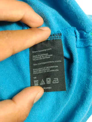 Polo Manga Corta Tommy Hilfiger Talla L Azul Verde