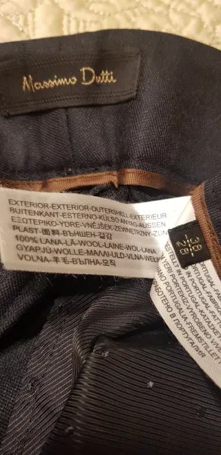 Pack 2 Pantalones Massimo Dutti T38 Gris y Azul