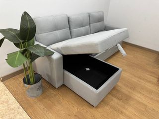 Sofá Cama Gris con Arcón
