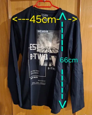 Camiseta LOSAN manga larga negra Talla M