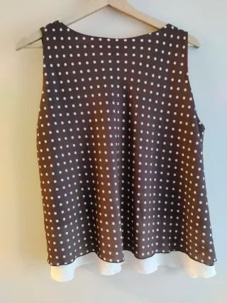 Camisa sin mangas lunares Pilar Prieto