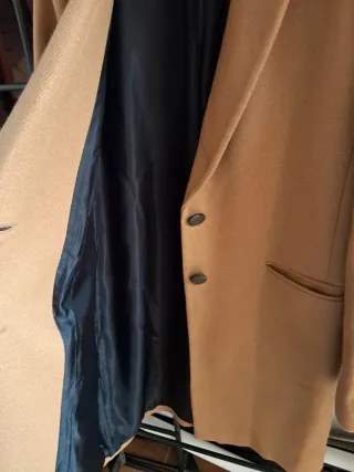 Abrigo paño Zara marrón