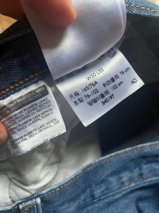 Tejanos Levi's 501 Mujer W30 L32