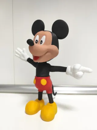 Muñeco Mickey Mouse 3D Pintado a Mano