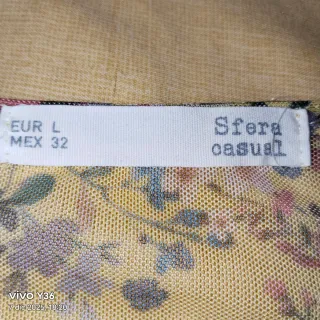 Blusa floral manga larga