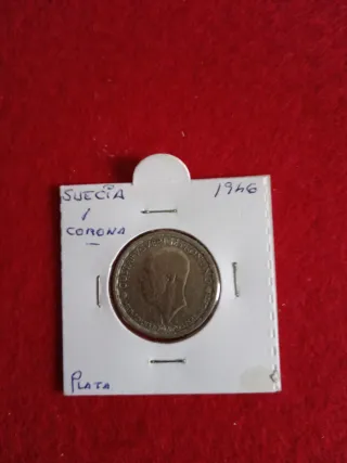 2 Monedas de Plata Francesa y Sueca