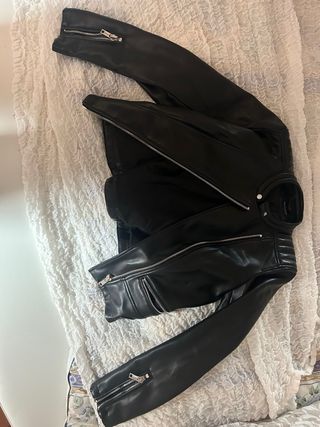 Giacca pelle nera taglia M