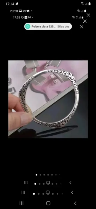 Pulsera Plata Triangular Tribal