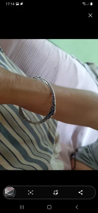 Pulsera Plata Triangular Tribal