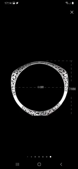 Pulsera Plata Triangular Tribal