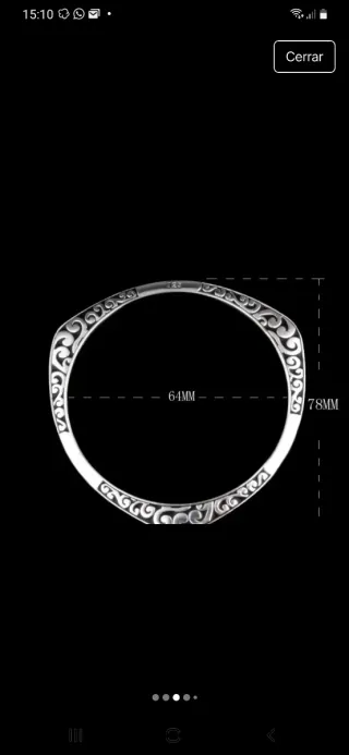 Pulsera Plata Triangular Tribal