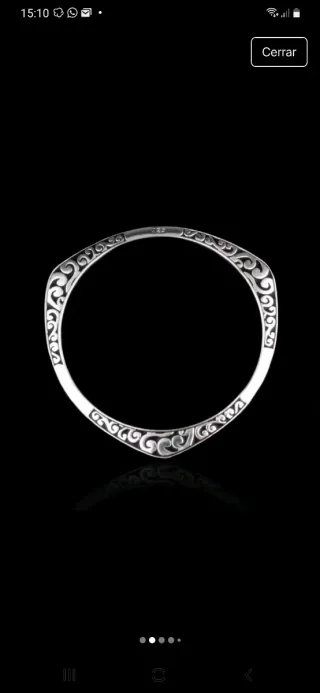 Pulsera Plata Triangular Tribal