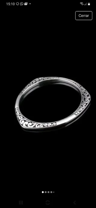 Pulsera Plata Triangular Tribal