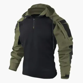 Chaqueta Táctica Militar Negra y Verde Talla M