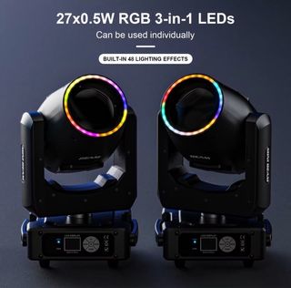 Foco Beam 230W, 14 colores y gobos ring led, frost