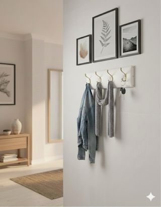 Appendiabiti da parete bianco imbottito 4 ganci or