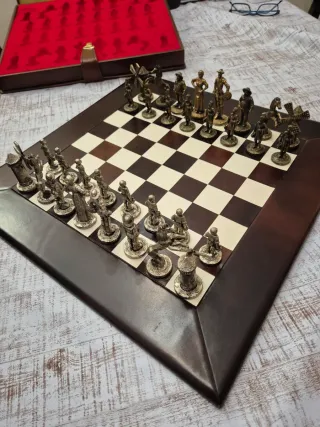 Juego Ajedrez Metálico El Quijote