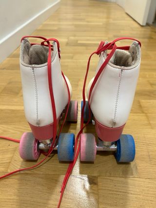 Patines de competición blancos 4 ruedas