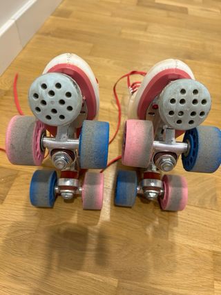 Patines de competición blancos 4 ruedas