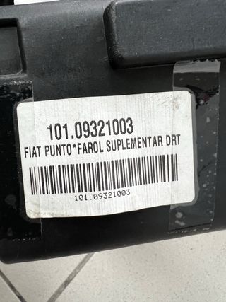 Farol Nevoeiro Direito Fiat Punto 101 09321003