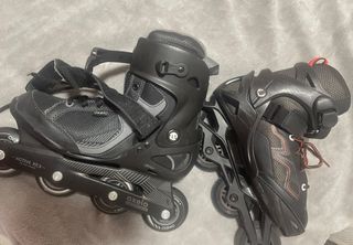 Patines en línea negros talla 41  1x 10  2x 15