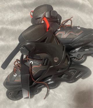 Patines en línea negros talla 41  1x 10  2x 15