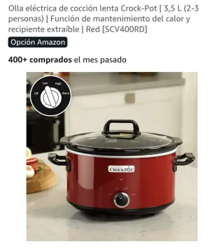 Olla Lenta Crock-Pot Roja 3.5L