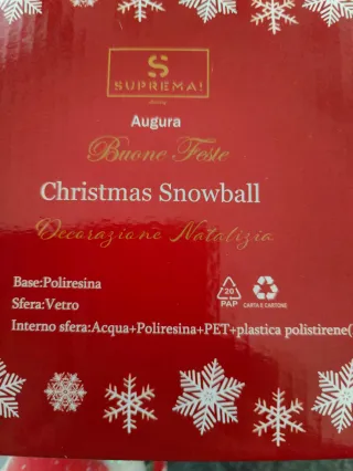 Palla di Neve Natale Suprema Babbo Natale