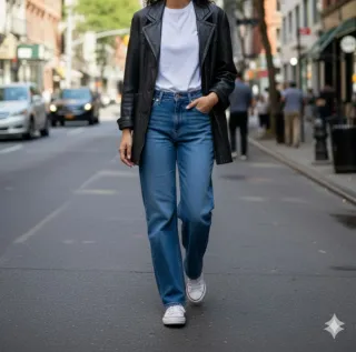 Cazadora Piel Vintage Negra