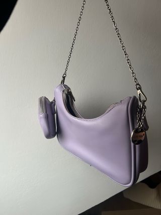 Borsa viola con portamonete