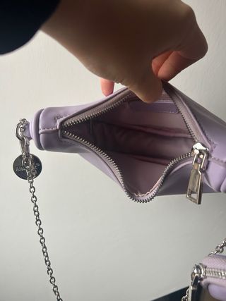 Borsa viola con portamonete