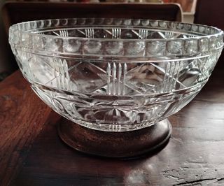 Centrotavola Fruttiera Cristallo e Silver