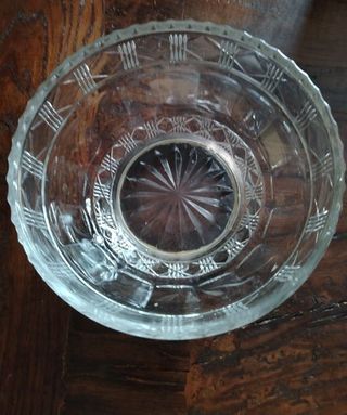 Centrotavola Fruttiera Cristallo e Silver