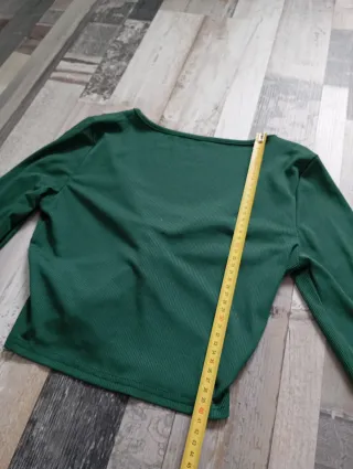 Jersey verde manga larga