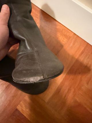 Botines Mango Piel Marrón Talla 38