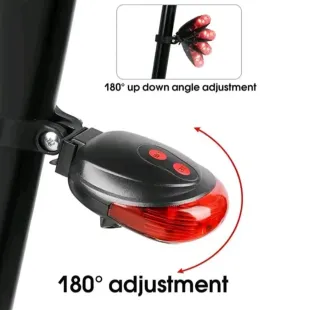 Piloto 5 LEDS y Láser para Bicicleta