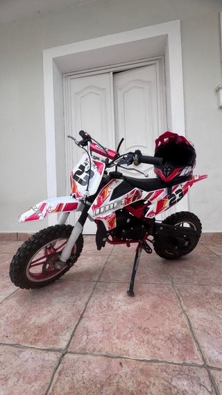 Moto Cross Infantil con Casco