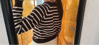 Chaqueta punto rayas Stradivarius XS