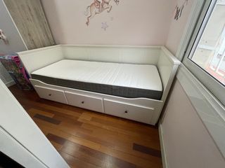 Diván IKEA EMNES Blanco con Cajones