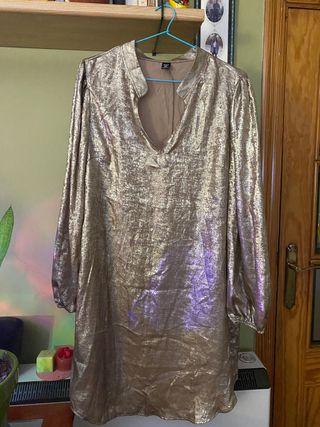 Vestido dorado talla XL